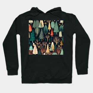 Christmas night in the forest V Hoodie